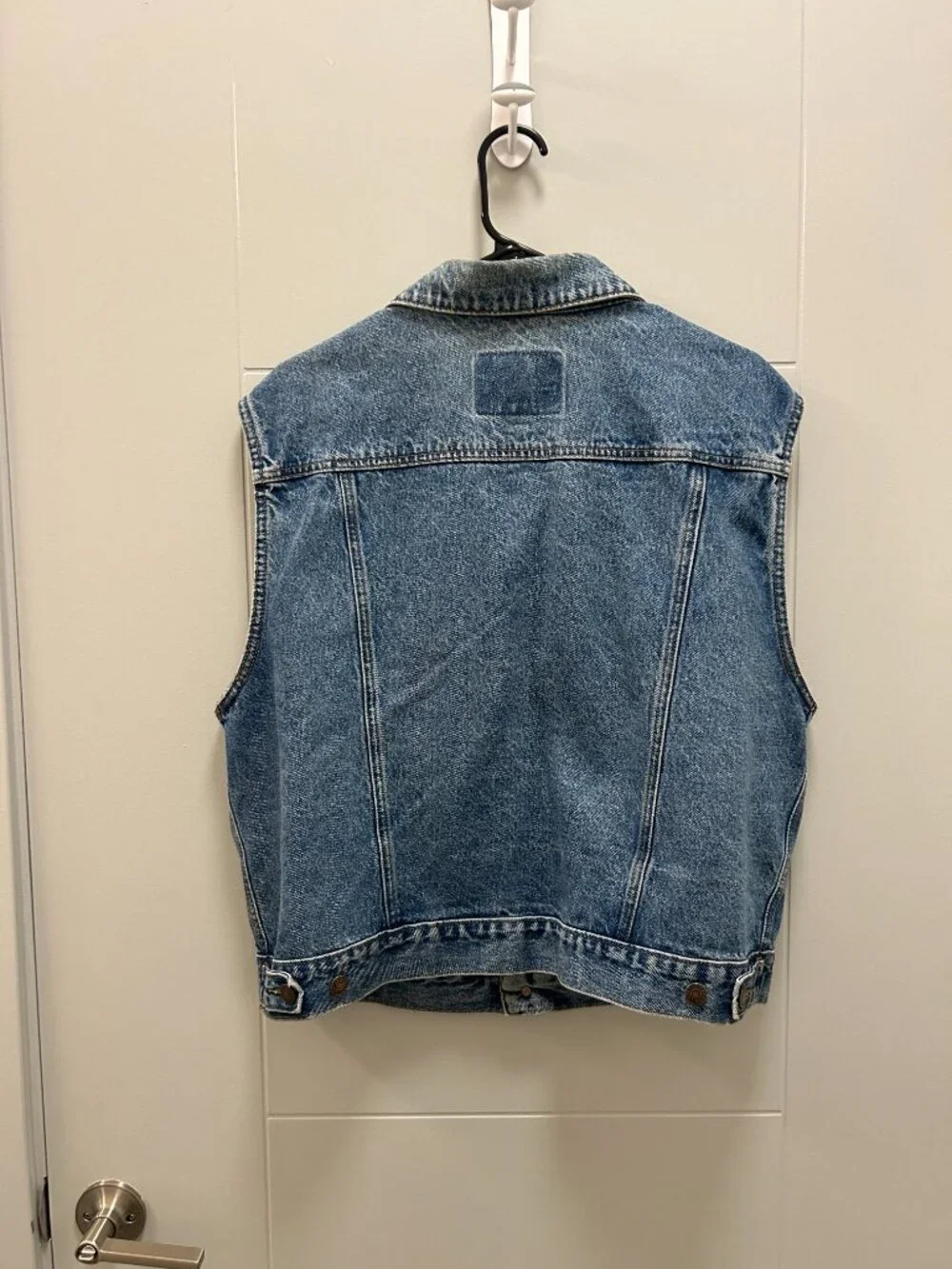 Vintage GAP Denim Vest Men's XL Blue Jean Trucker Button Up Sleeveless 90s Y2K